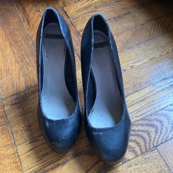 PULL&BEAR black basic high heel platform shoes - Picture 3 of 8